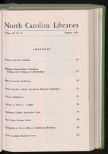 North Carolina Libraries, Vol. 29,  no. 3