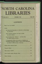 North Carolina Libraries, Vol. 32,  no. 3