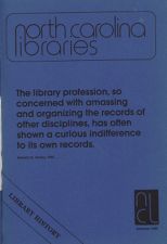 North Carolina Libraries, Vol. 43,  no. 2