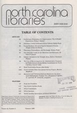 North Carolina Libraries, Vol. 44,  no. 2