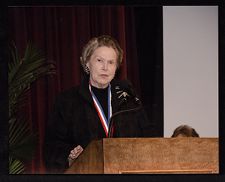 Janice Hardison Faulkner at podium