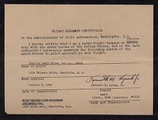 Flight Surgeon's Certificate of Charles Lewis Price