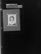 Reproduced Portrait of a Woman (1 Negative), February 1-4, 1966 [Sleeve 1, Folder b, Box 39]