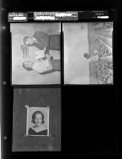 Reproduce portrait of a woman; Portrait of a man in a field; Portrait of a man receiving an award (3 Negatives) (February 26, 1966) [Sleeve 93, Folder b, Box 39]