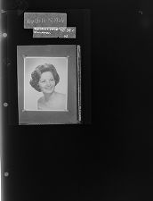 Reproduced portrait of a woman (1 Negative), March 14-15, 1966 [Sleeve 46, Folder c, Box 39]