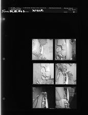 Car wreck (6 Negatives), June 24-25, 1963 [Sleeve 42, Folder a, Box 30]