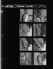 Unusual car wreck (8 Negatives) (June 29, 1963) [Sleeve 59, Folder a, Box 30]