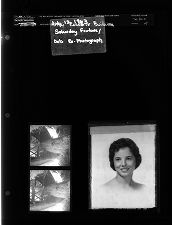 Saturday feature - bridge with water under it; Re-photo of Deb (3 Negatives) (July 13, 1963) [Sleeve 24, Folder b, Box 30]