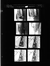 Unused photos of car wreck; Construction (8 Negatives), July 24-25, 1963 [Sleeve 43, Folder b, Box 30]