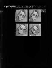 Saturday feature - boy looking at map (4 Negatives) (August 31, 1963) [Sleeve 85, Folder c, Box 30]