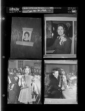 Kids with awards; re-photo of woman; re-photo of woman wearing corsage (4 Negatives), January 30-31, 1964 [Sleeve 91, Folder a, Box 32]