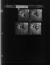 Girl scout looks at large book with woman (4 Negatives), February 28-29, 1964 [Sleeve 93, Folder b, Box 32]