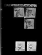 Scan Plans for nursing home; Three people standing at table for dinner reception (5 Negatives) (May 13, 1964) [Sleeve 60, Folder a, Box 33]