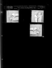 Two women holding trophy cup (3 Negatives) (May 28, 1964) [Sleeve 125, Folder a, Box 33]