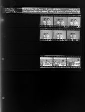 Two women holding paper; Political gathering - Dan K. Moore here (9 Negatives), June 4-5, 1964 [Sleeve 12, Folder b, Box 33]