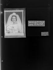 Wedding picture of bride (1 Negative), June 15-16, 1964 [Sleeve 42, Folder b, Box 33]