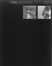 People on porch; Fire (2 Negatives) (June 23, 1964) [Sleeve 66, Folder b, Box 33]