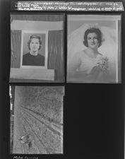 Mulch farming; Re-photo of woman for engagement; Wedding re-photo of bride (3 Negatives), June 25-26, 1964 [Sleeve 76, Folder b, Box 33]