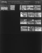 Kids playing baseball and tennis (14 Negatives) (July 7, 1964) [Sleeve 18, Folder c, Box 33]