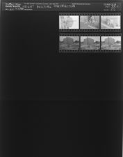 Wright building construction; People walking down steps of Flanagan building (6 Negatives), July 24-25, 1964 [Sleeve 56, Folder c, Box 33]