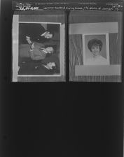 Governor Sanford buying ticket; Re-photo of woman (2 Negatives), July 24-25, 1964 [Sleeve 59, Folder c, Box 33]