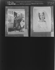 WNCT bus and donkey; Barbara Garrenton (2 Negatives), August 21-22, 1964 [Sleeve 65, Folder d, Box 33]