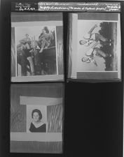 Re-photo of musicians; Re-photo of football players; Re-photo of woman (3 Negatives), August 26-27, 1964 [Sleeve 84, Folder d, Box 33]