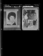 Engagement; Two Girls with Paintings (2 Negatives), October 30 - 31, 1964 [Sleeve 71, Folder b, Box 34]