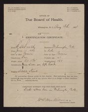 Health Certificate of Mr. F. H. Fechtig