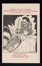 Thanksgiving 1944 Menu for U.S. Forces in the India Burma Theater