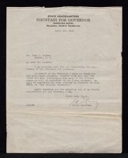 Letter from J. L. DeLaney to John P. Hooker