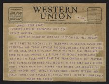 Telegram to Kermit Hunter