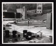 Construction of Matoaka Lake Theatre