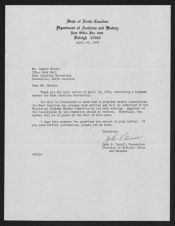 Letter from John S. Duvall to Edward Brodie