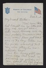 Letter from Holt P. Faucette to his mother