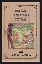 1992 Colorado Shakespeare Festival Program