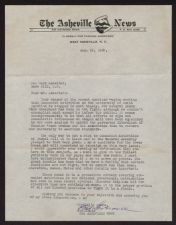 Letter condemning N.C. Communist party activities