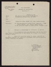 Navy Department memo from C. W. Nimitz