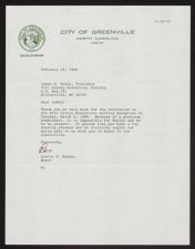 RSVP from the Mayor of Greenville