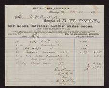 Receipt from C. H. Pyle