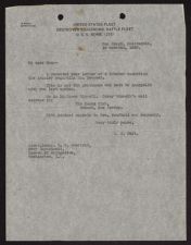 Letter from G. H. Fort to Lieutenant Commander H.W. Scofield