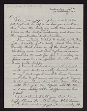 Letter from Thaddeus Johnson Van Metre to his wife, written while aboard the USS North Carolina