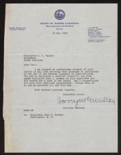 Letter from Harry McMullan to H.P. Taylor