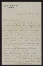 Letter from Vivian N. Darden to his father 