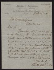 Letter from Whedbee and Dickinson to William B. Shepard