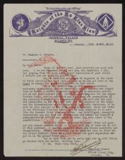 Letter from Col. W. J. Simmons to Maurice O. Roberts