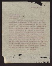 Letter to M. A. Bennett from Emmett R. Wooten