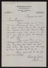 Letter to Elizabeth Watts from Ben E. Manning