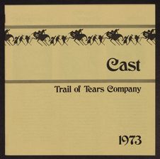 The Trail of Tears Historic Drama cast program