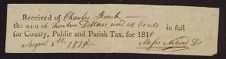 Tax Receipts, 1806-1866, n.d.